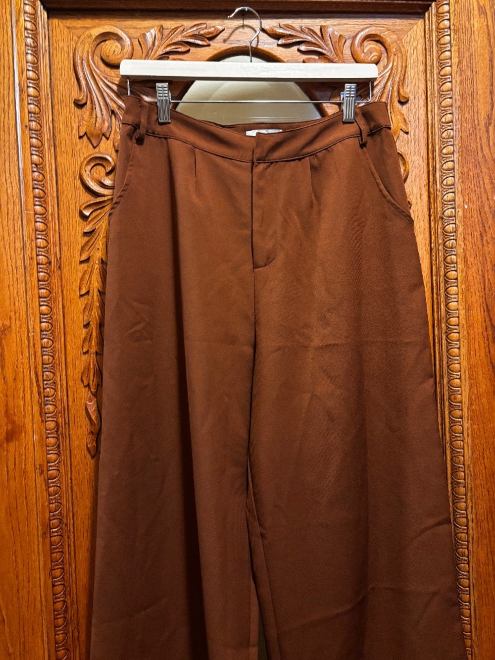 Sadie & Sage Wide Leg Coffee Date Pants in Brown Size M
